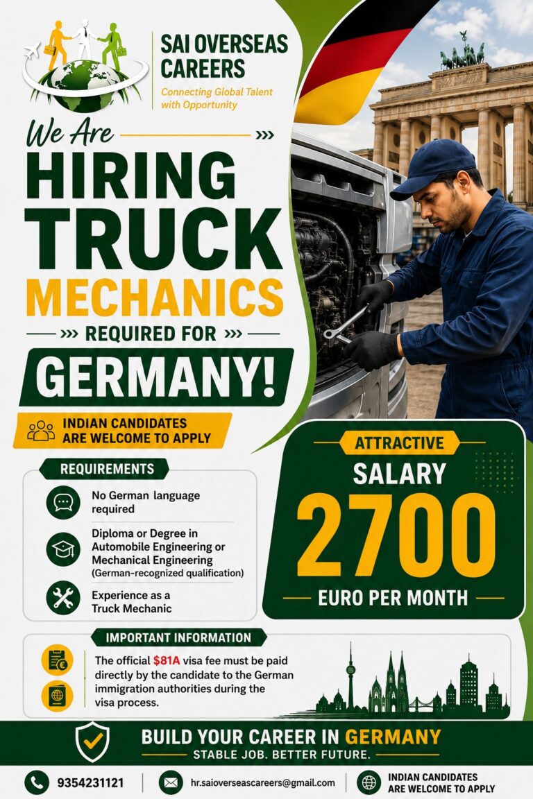Truck Mechanic Jobs in Germany 2026 – Apply Now | Salary €2,700 Per Month