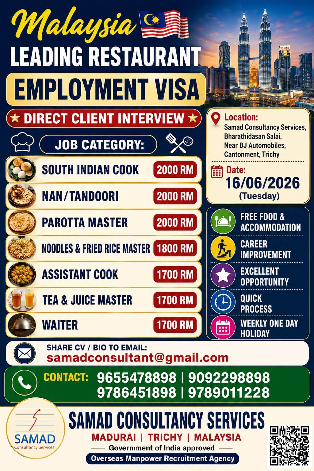 Saudi Facility Maintenance Project Jobs 2026 – Direct Client Interview at Trichy on 15 June 2026