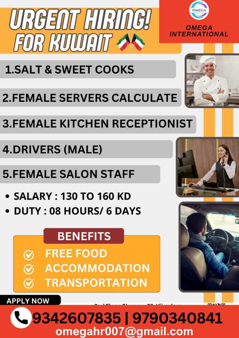 Kuwait Urgent Hiring 2026 – Multiple Job Vacancies | Apply Now