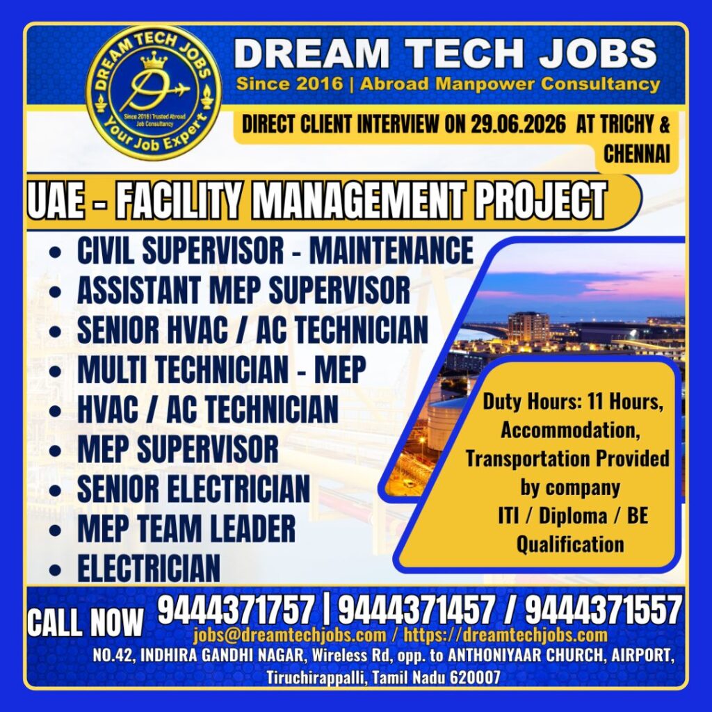 UAE Facility Management Project Jobs 2026 – Direct Client Interview on 29 June 2026 1 UAE Facility Management Project Jobs 2026 – Direct Client Interview on 29 June 2026
