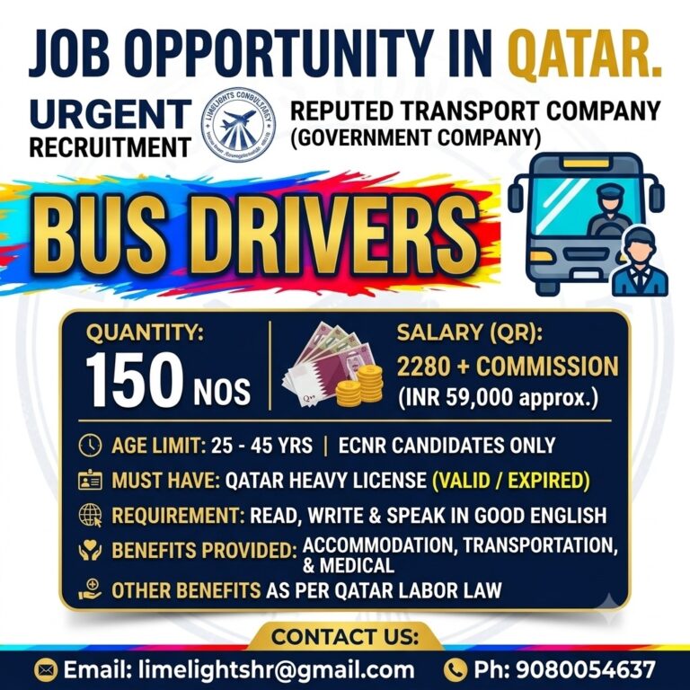 Bus Driver Jobs in Qatar 2026 – Government Transport Company Hiring 150 Drivers | Apply Now