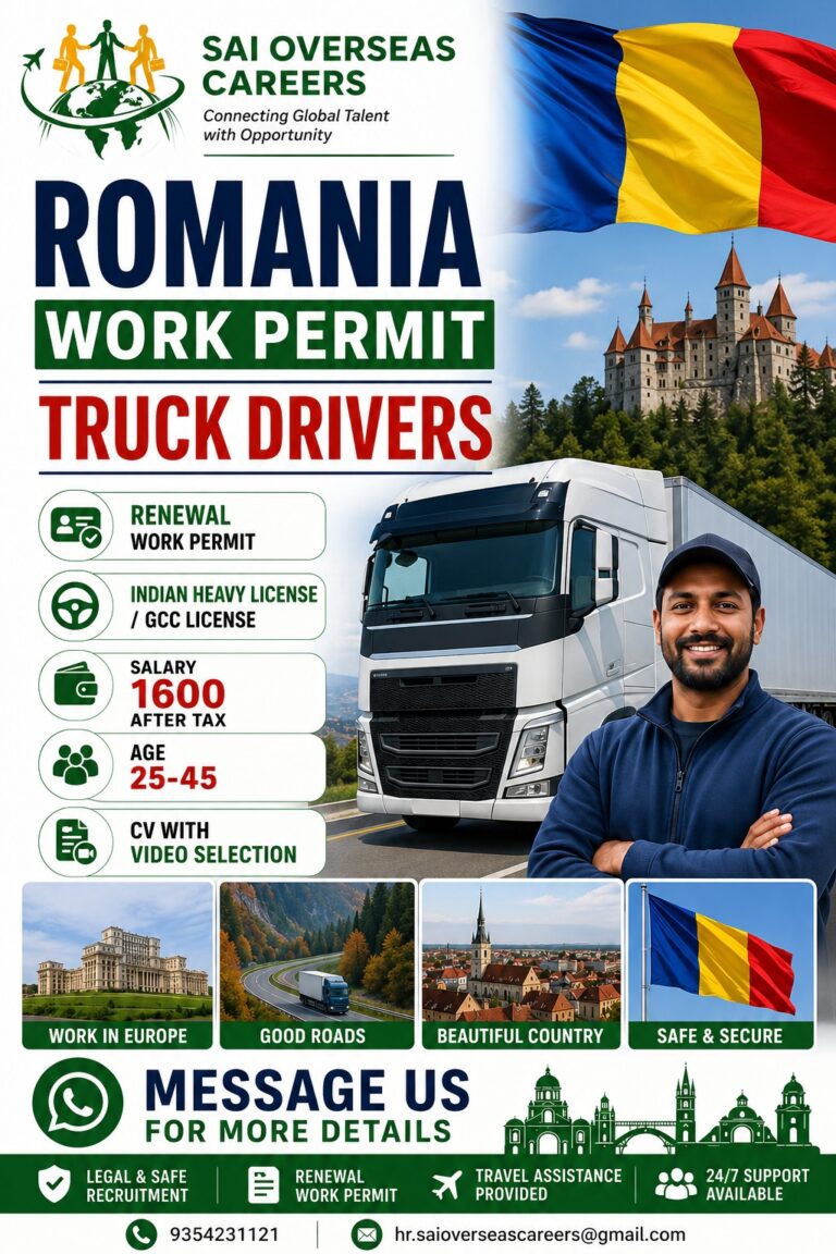 Romania Truck Driver Jobs 2026 | Work Permit | Salary €1600 After Tax | Apply Now