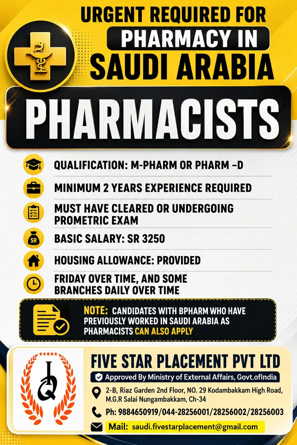 Saudi Arabia Pharmacy Jobs 2026 | Pharmacist Vacancies – Apply Now