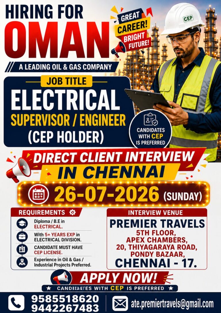 VRF Technician & VRF Supervisor Jobs in Kuwait 2026 | Free Accommodation | Apply Now