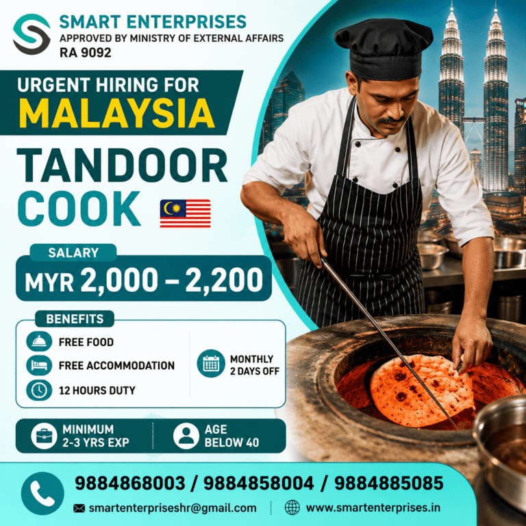 Tandoor Cook Jobs in Malaysia 2026 | Free Food & Accommodation | Apply Now