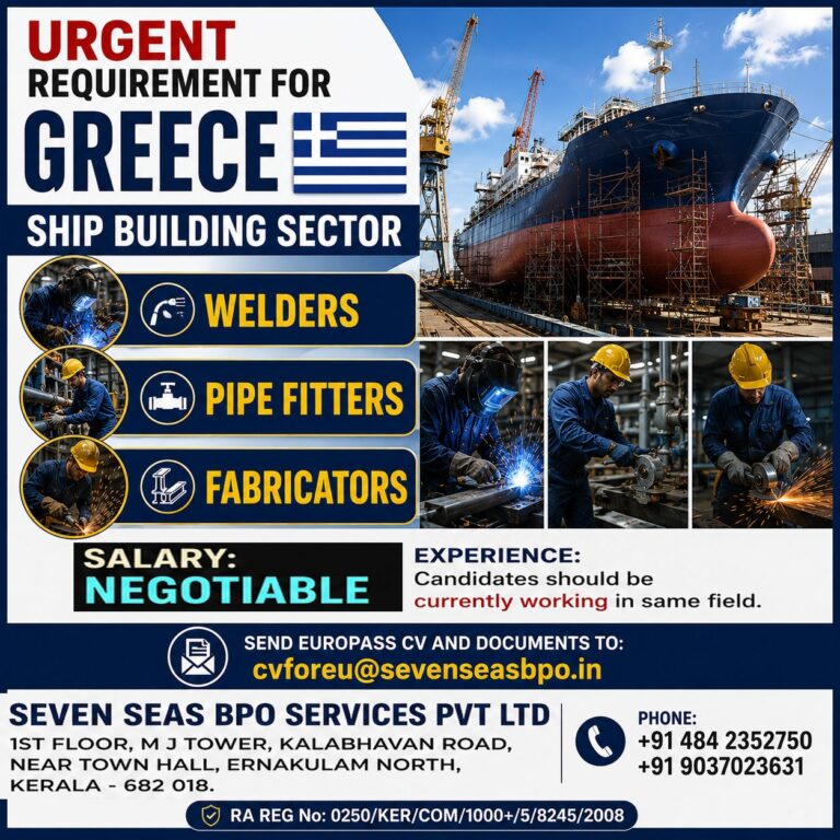 Urgent Shipbuilding Jobs in Greece – Welders, Pipe Fitters & Fabricators | Apply Now