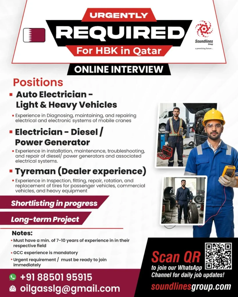HBK Qatar Urgent Job Vacancies 2026 – Online Interview | Apply Now