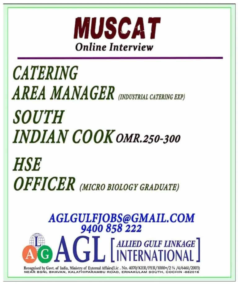 Hiring for Leading Oil & Gas Company – Saudi Arabia | Final Client Interview on 6th July 2026 at Cochin