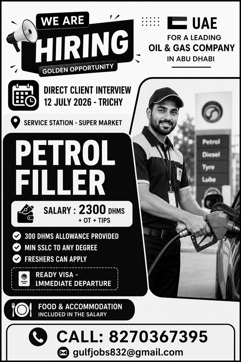UAE Petrol Filler Jobs 2026