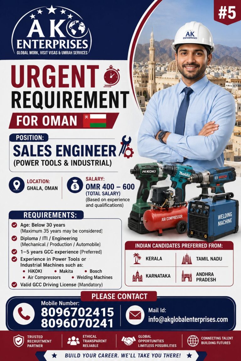 ChatGPT said: Sales Engineer Jobs in Oman 2026