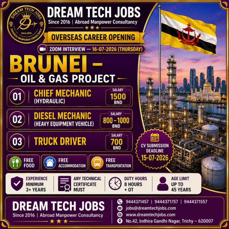 Brunei Oil & Gas Project Jobs 2026 – Zoom Interview