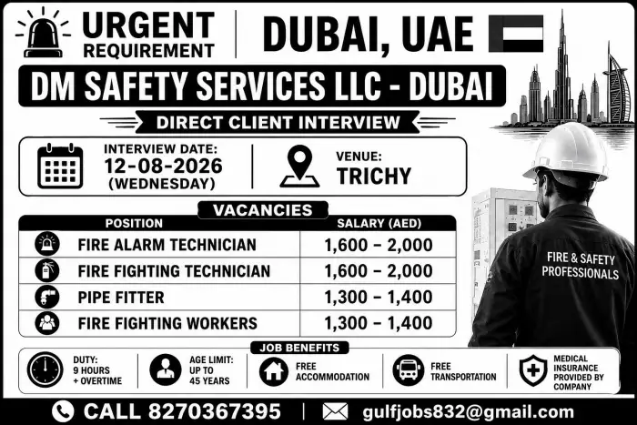 Recruitment Disclaimer – Important Notice for Job Seekers Before applying, please read the job advertisement carefully to understand the vacancies, required qualifications, and experience. Avoid making any advance payments to recruiters. Any payments should only be made after visa processing is confirmed.Jobs Our platform is not directly involved in recruitment or selection. We strongly recommend applicants to verify the authenticity of recruiters and check the credibility of prospective employers before making financial transactions. This recruitment disclaimer is provided to ensure transparency and safeguard job seekers from fraudulent activit