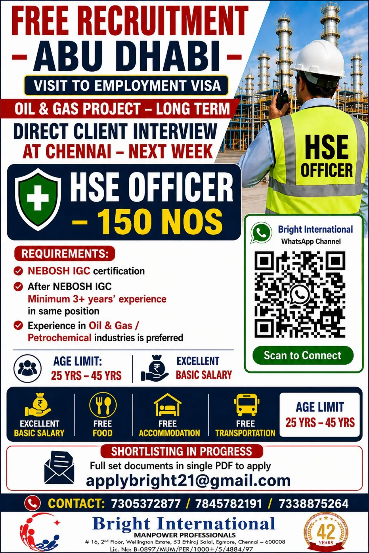 Abu Dhabi Oil & Gas Jobs 2026: 150 HSE Officer Vacancies – Free Recruitment