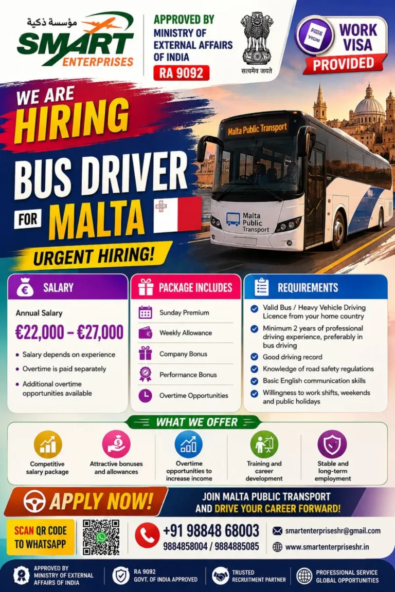 Malta Bus Driver Jobs 2026: Salary, Requirements, Benefits and How to Apply