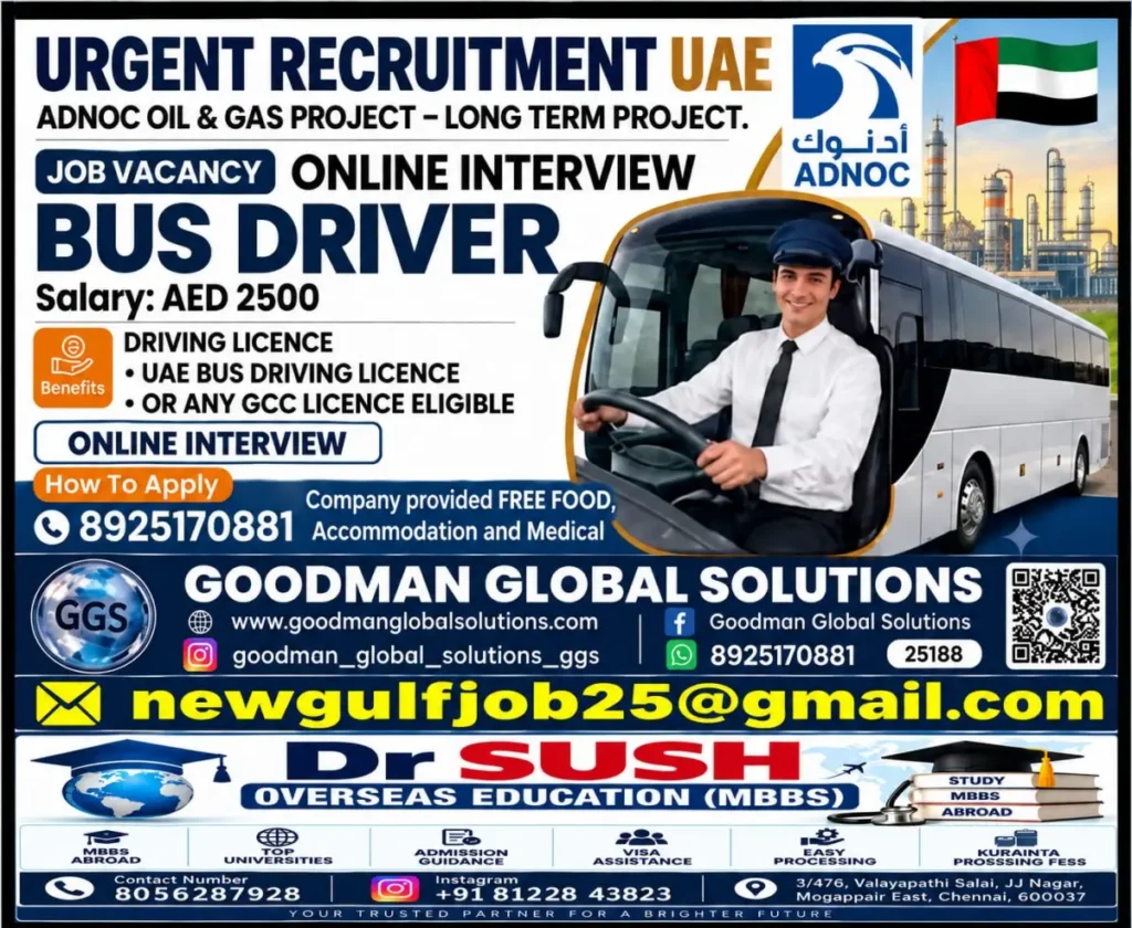 Recruitment Disclaimer – Important Notice for Job Seekers Before applying, please read the job advertisement carefully to understand the vacancies, required qualifications, and experience. Avoid making any advance payments to recruiters. Any payments should only be made after visa processing is confirmed.Jobs Our platform is not directly involved in recruitment or selection. We strongly recommend applicants to verify the authenticity of recruiters and check the credibility of prospective employers before making financial transactions. This recruitment disclaimer is provided to ensure transparency and safeguard job seekers from fraudulent activity