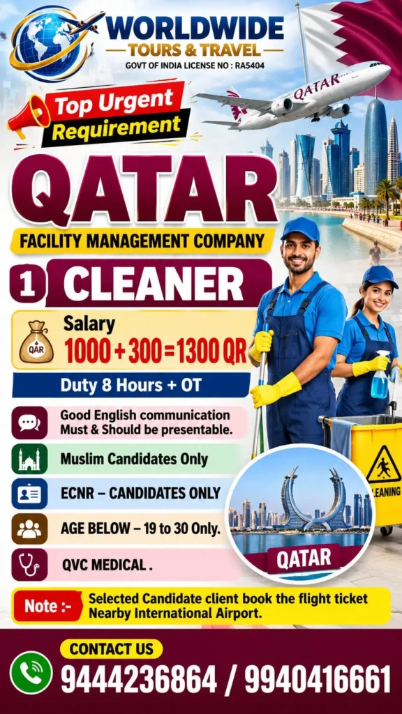 Qatar Facility Management Company Recruitment 2026