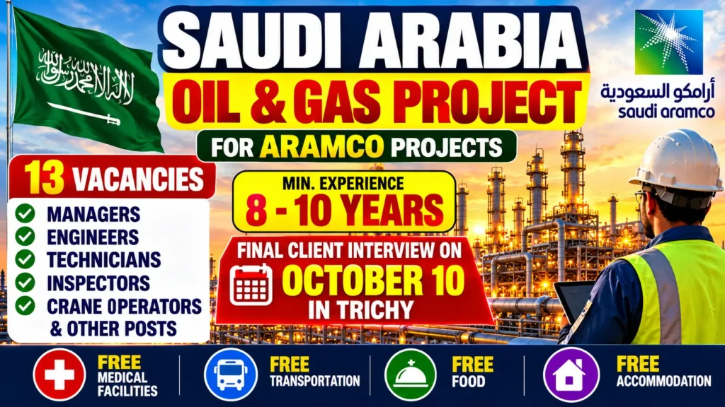 Saudi Arabia Aramco Project Recruitment 2026